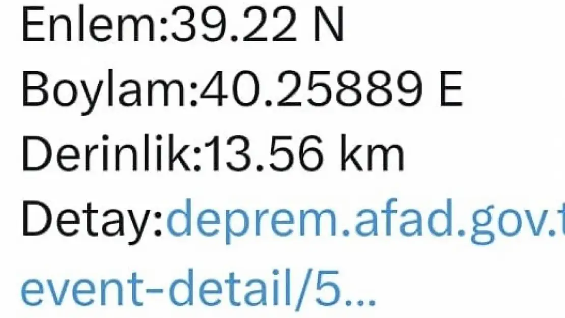 Bingöl'de 4,3 büyüklüğünde deprem