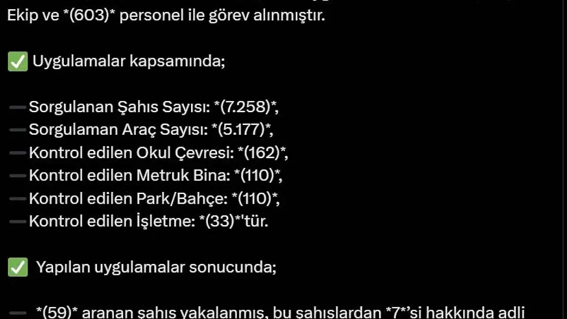 Bingöl'de 7 bin şahıs sorgulandı