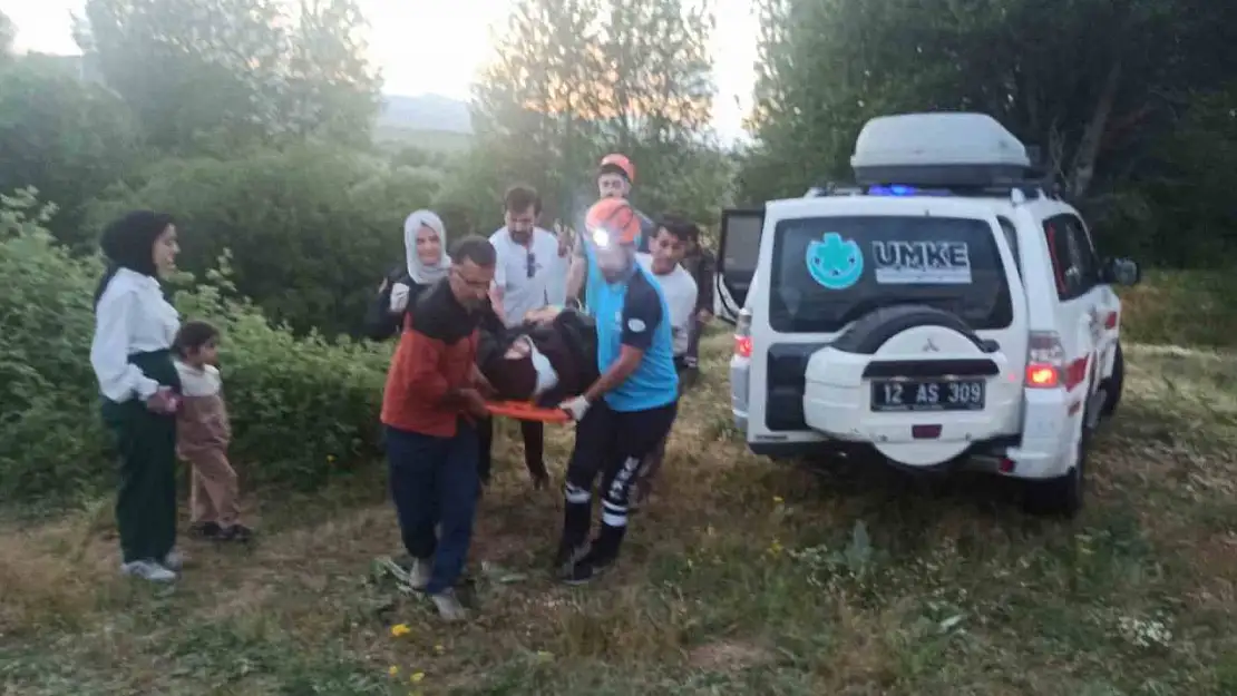 Bingöl'de otomobil uçuruma yuvarlandı: 2 yaralı