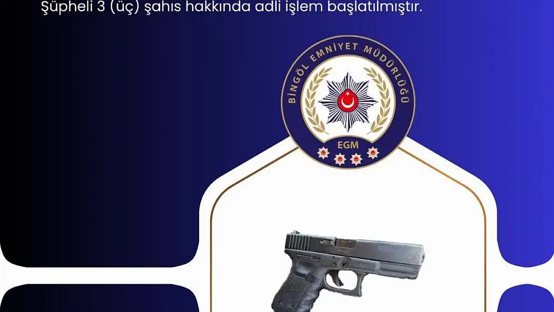 Bingöl'de ruhsatsız silah operasyonu: 3 kişi yakalandı