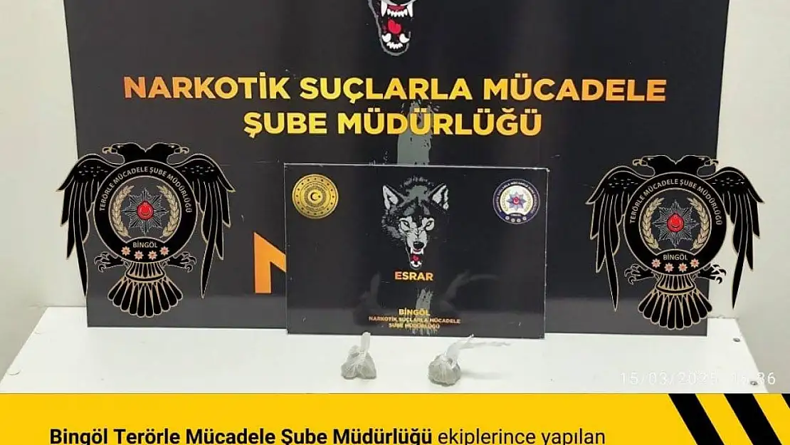 Bingöl'de uyuşturucu madde ele geçirildi