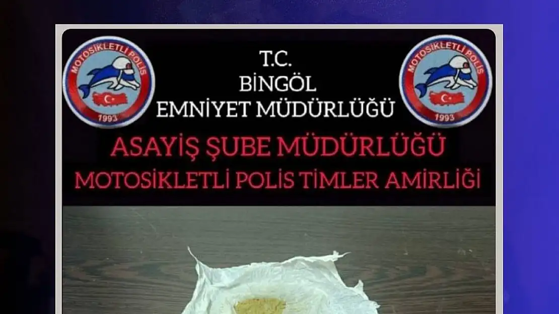 Bingöl'de uyuşturucu operasyonu