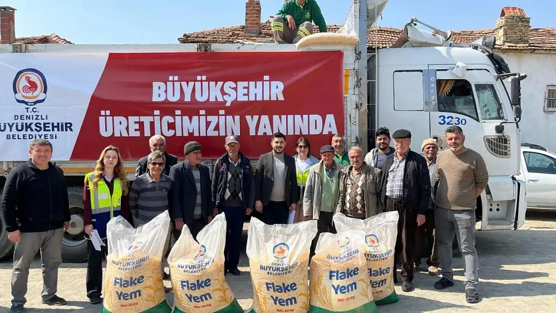 Denizli Büyükşehir 298 işletmeye bin 25 çuval yem dağıttı