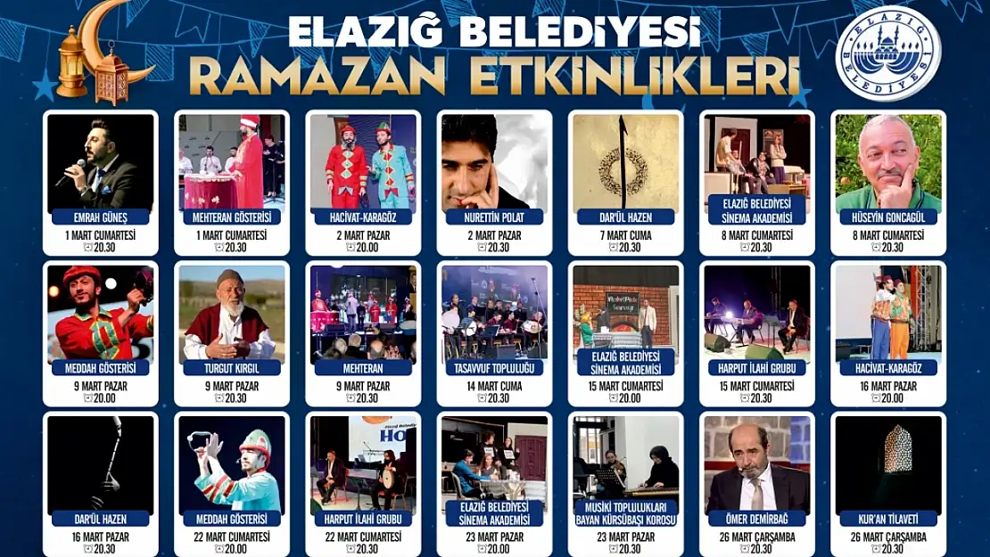 Elazığ Belediyesi Ramazan Etkinlikleri Başlıyor