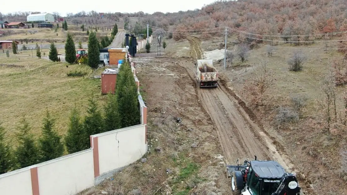 İnönü'de stabilize yol çalışması yapıldı