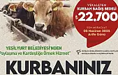 Yeşilyurt Belediyesi'nden kurban bağışı hizmeti