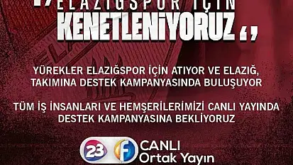 Elazığspor için destek kampanyası düzenlenecek