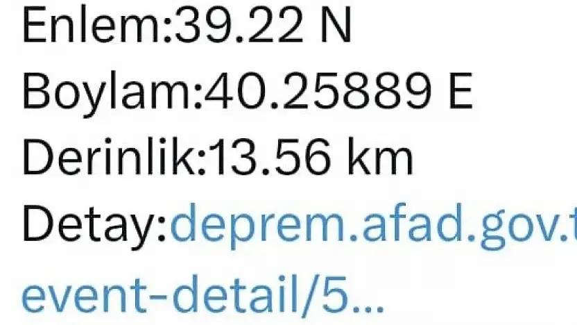 Bingöl'de 4,3 büyüklüğünde deprem