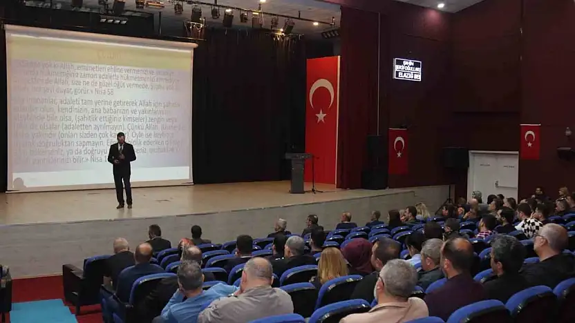 Elazığ'da 'Kamu Etik Kuralları Eğitimi' konulu seminer düzenlendi